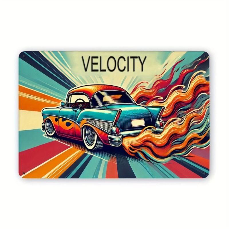 Avant-Garde Automotive Metal Art Painting for Garage Decor