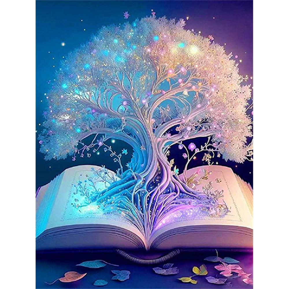 5D Diy Diamond Painting Fantasy Moon Tree Landscape Full Drill Rhinestones Mosaic Embroidery Handmade Products Home Decor Gift