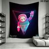 Fall Guys Wall Tapestry Aesthetic Wall Hanging Printed Fabric Blanket Decorative Tapestries for Bedroom Living Room Home Decor