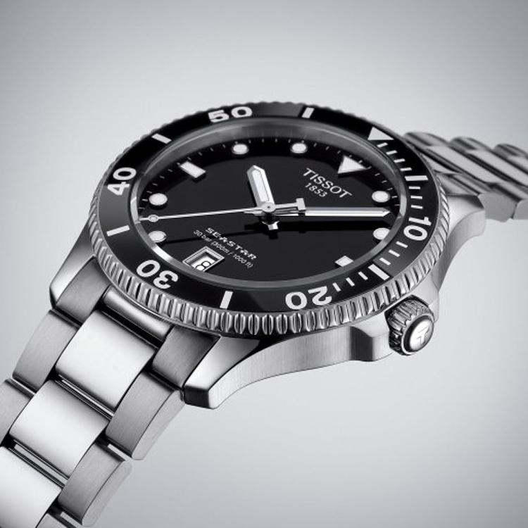 TISSOT Starfish Collection Quartz Movement 300 meter Water Resistance Men's Watches Watch 40mm Black Dial T120.410.11.051.00