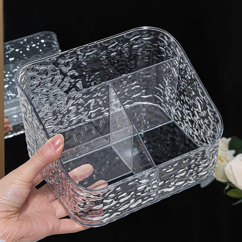 Ripple Makeup Brush and Skincare Storage Box – Large Capacity Luxury Organizer for Cosmetics and Miscellaneous Items