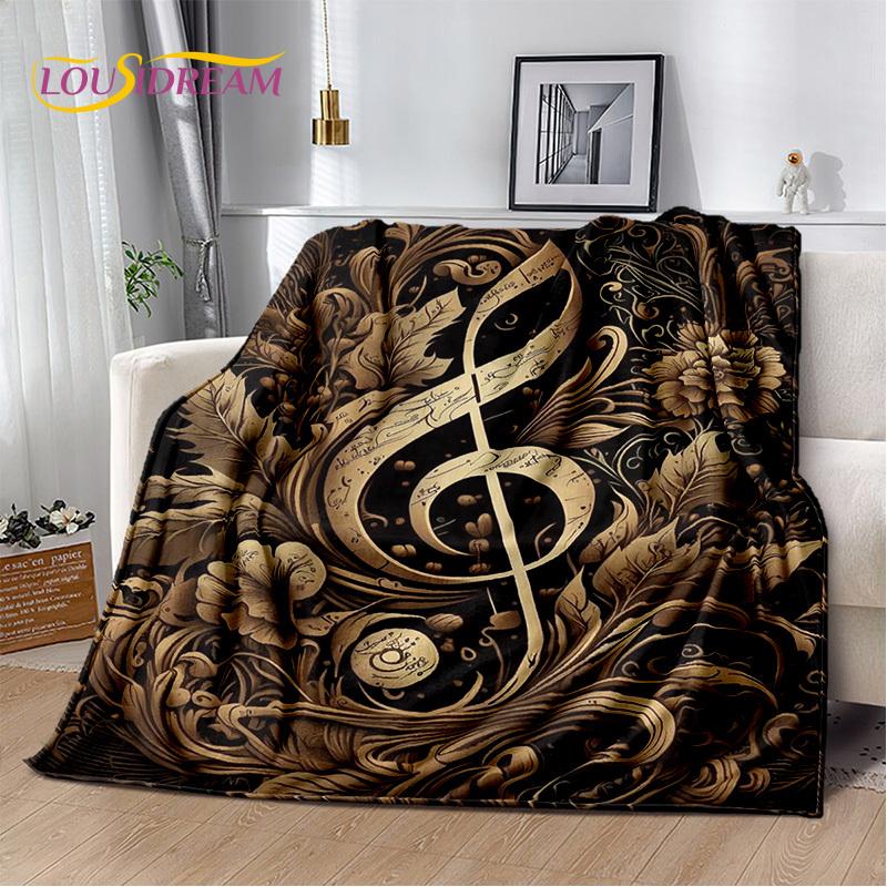 Note Music Colorful Musical Score Cartoon Blanket,Soft Throw Blanket for Home Bedroom Bed Sofa Picnic Travel Office Cover Child