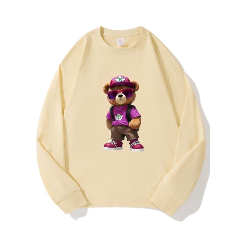 

Rbear Осенняя одежда Длинные рукава Чистый хлопок Новый мужской и женский топ, Весенний внутренний слой, Базовая рубашка, Круглая горловина Длинные рукава Футболка XXL бежевый