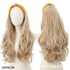 Women's Hair Hoop Half Headgear Light Brown Large Wave Synthetic Wig | Reissue Long Curly Wig