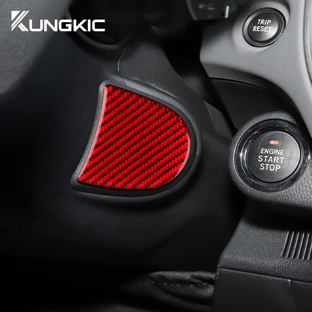 Real Soft Carbon Fiber Sticker For Subaru Crosstrek 2025 Impreza 2025 Car Below Steering Wheel Panel Interior Trim Accessories