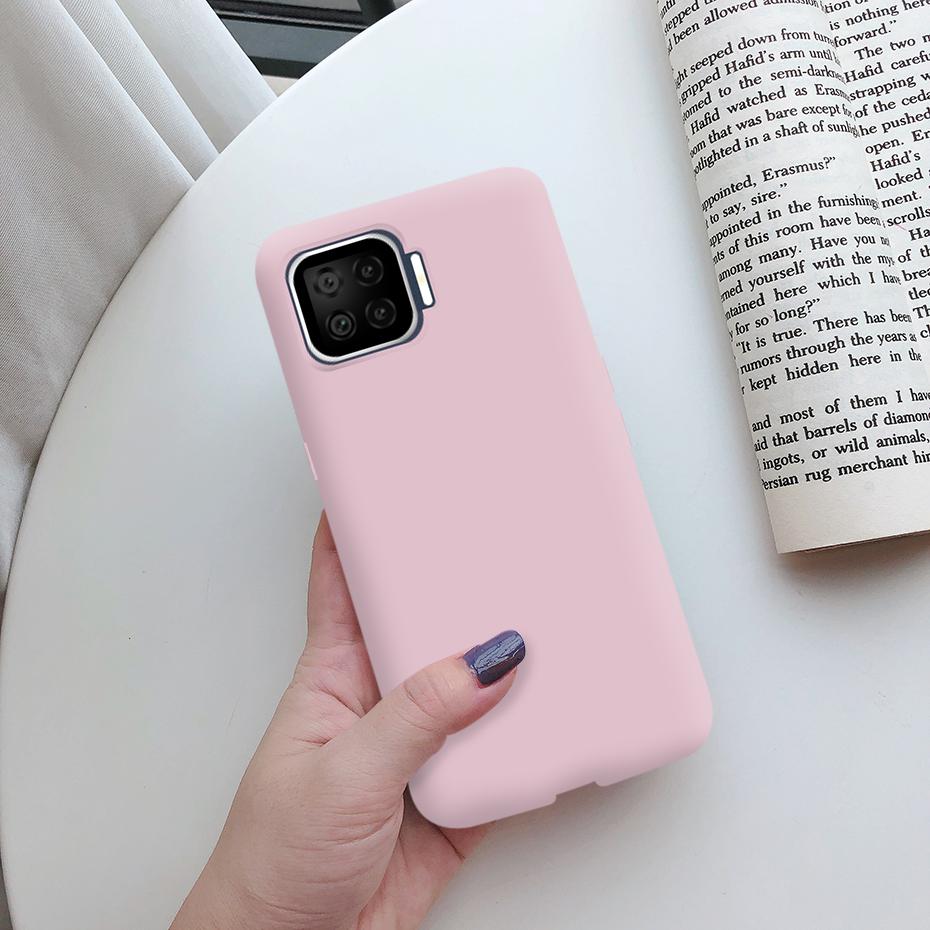 

For OPPO Reno 4 Lite Case For OPPO F17 Pro Case Silicone Fundas Soft Bumper Cover For OPPO Reno4 Lite CPH2125 A93 F17Pro Shell Reno 4 Lite розовый