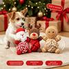 Christmas Puppy Chew Toy Cotton Rope Ball Plush Squeaky Toys Relieves Boredom Teeth Cleaning And Oral Health Boredom Busters