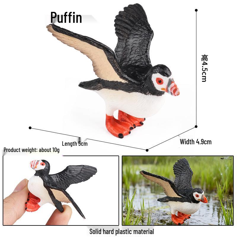 Children's Animal Simulation Toy Set: Eagle, Falcon, Secretary Bird, Owl Figurines