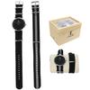 [Q4416] - 'Cameleon' Watch Set Grey Black Silver (2 Bracelets)