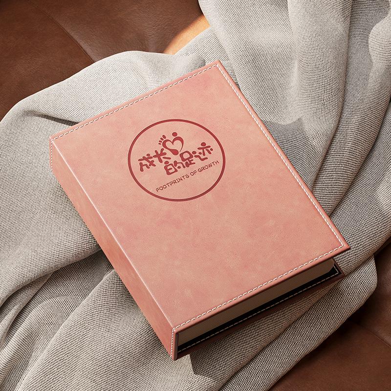 Leather 6-Inch Slip-In Photo Album, 5-Inch Photo Storage Book for Baby and Family, Large Capacity