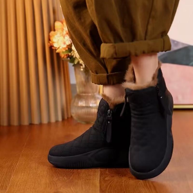 New Women's Casual Shoes Cotton-Padded Shoes with Velvet Women's Winter New Platform Snow Boots Women's Fashion Short Boots Women's