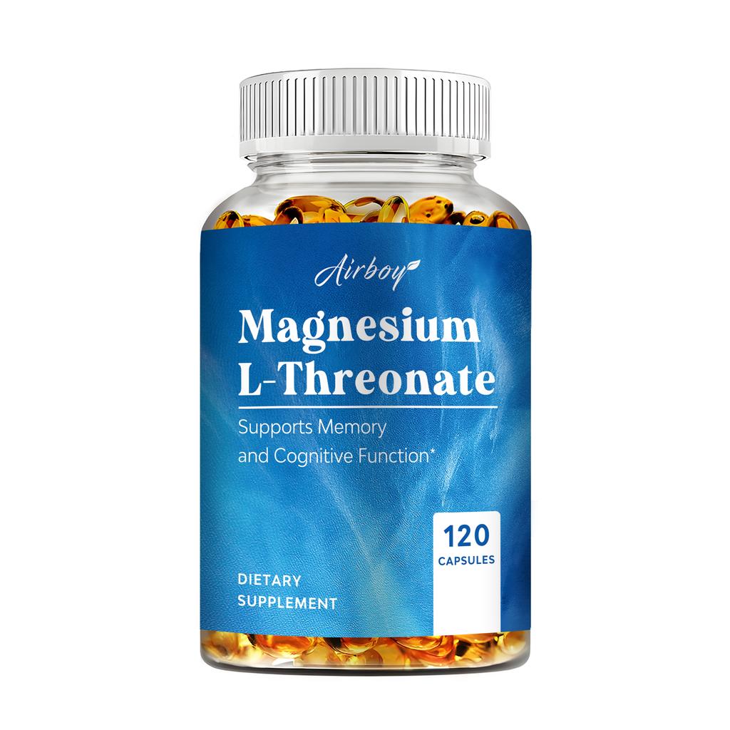 Magnesio L-Treonato 144mg - Supporto per la Salute Cerebrale e il Rilassamento, Memoria e Concentrazione