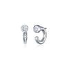 Ostkaka Brill Melting Ring Earrings Silver Crystal