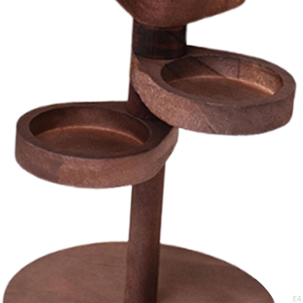 Organisateur de Bijoux Support de Bureau Rotatif Multiusage à 4 Niveaux pour Boucles d'Oreilles Bagues Colliers