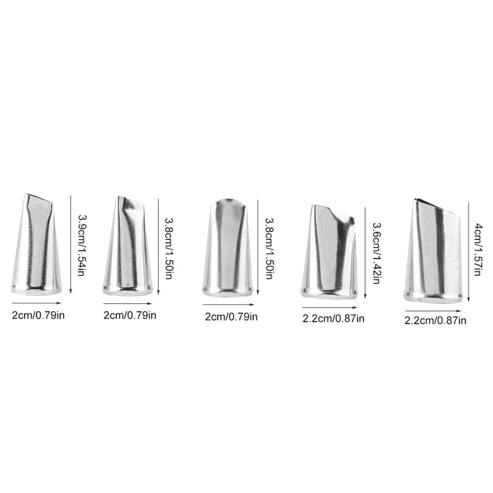 5pcs Polished Finish Piping Tips Set Conical Shape Rose Piping Tips Icing Nozzles  Cupcake Frosting