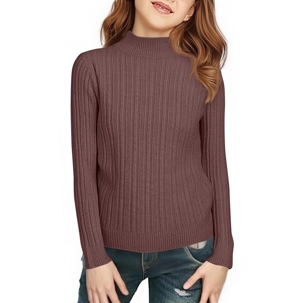 Children's Fashionable Casual Half-high Collar Bottoming Shirt Long-sleeved Top