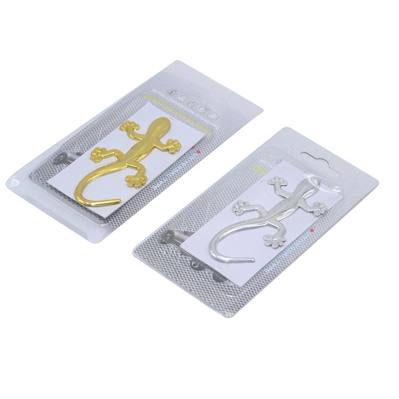1 Pezzo Lucertola Geco Divertente Adesivo Auto 3D Emblema Distintivo Cromato in PVC Decorazione Auto Decalcomanie per Auto Accessorio Car-Styling