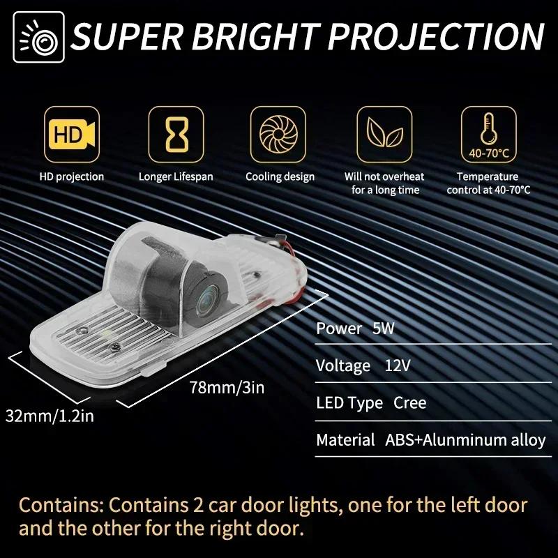 LED Car Door Lights Logo Welcome Projector Courtesy Shadow Lamps for Honda Accord 10th 7th 8th 9th 2003-2020 2021 2022 2023 2024