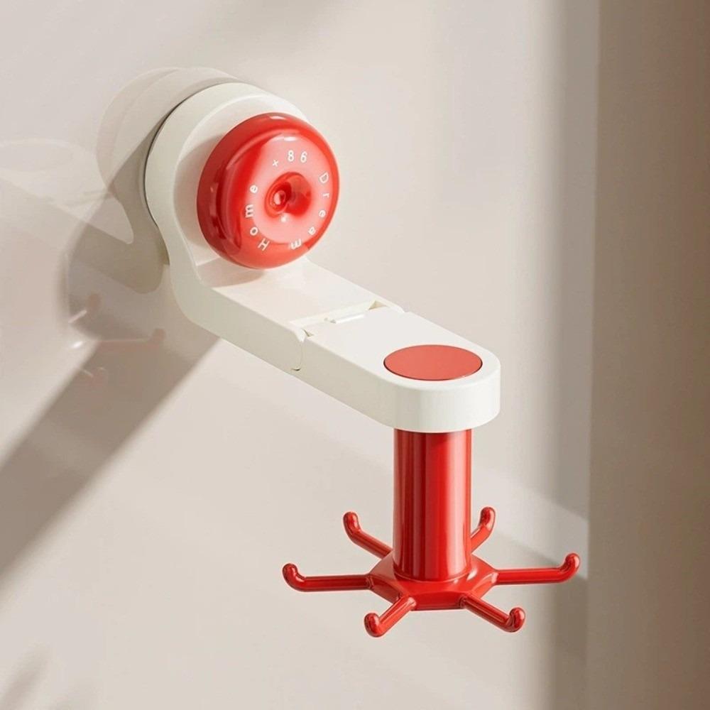 Space-Saving Kitchen Rotating Hook Six-Claw Suction Cup Hook Home Organization