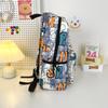 Women Large Capacity Backpack Men's Graffiti Print Backpack Student Schoolbag