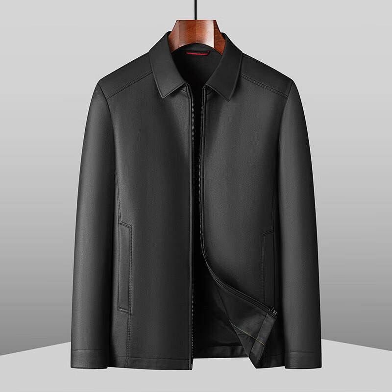 

Мужская кожаная куртка Dibinze большого размера в стиле business casual 180/XL
