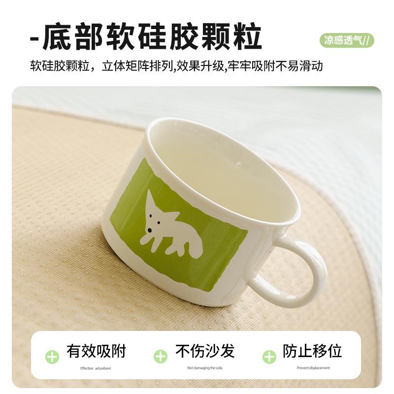 Light Luxury Cool Bean Sofa Cushion  Summer New One-Piece Non-Slip Breathable Mat Ice Silk Mat Cushion