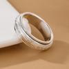 Sterling Silver Swirl Rotatable Ring: Personalized Simple Design for Men & Women, Trendy Index Finger Accessory