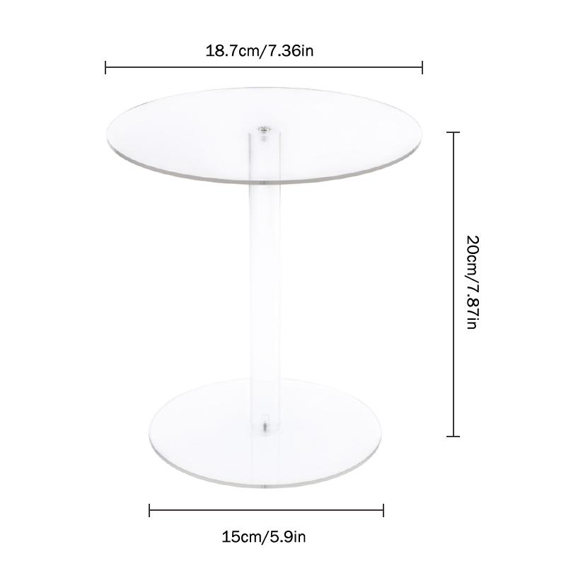Transparent Acrylic Cake Rack Round Cake Stand For Desserts Cupcake Pastry Candy Display Stand For Wedding Event Birthday Party