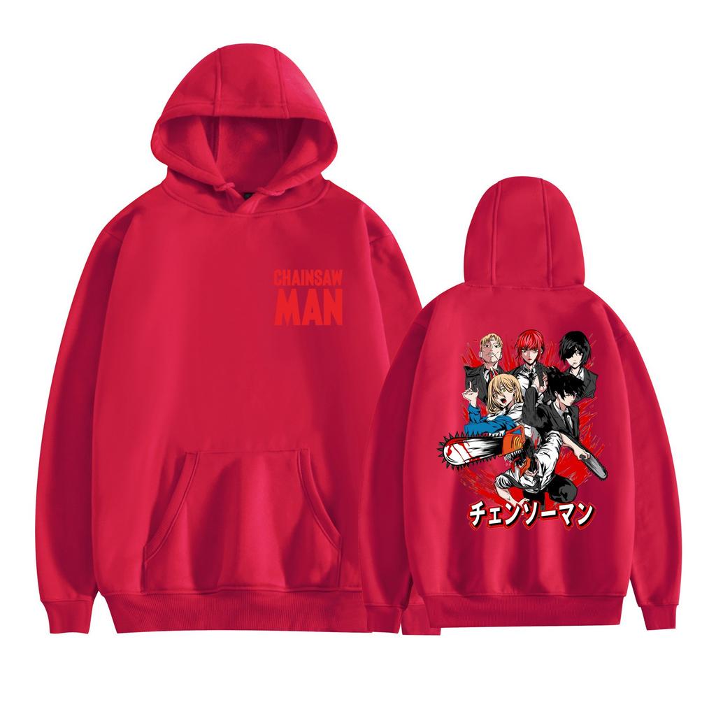 Chainsaw Man Hoodie Sweatshirt Cartoon Printed Cool Pullover Hooded Halloween Chainsaw Man Anime Unisex