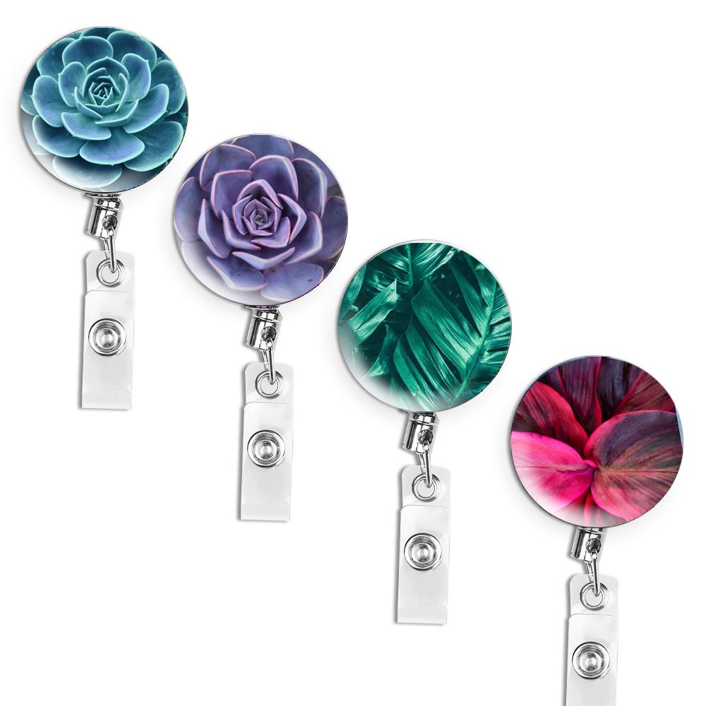 Set Creativo di Portachiavi Retrattili per Ufficio - Cavo d'Acciaio Anti-Perdita in 4 Pezzi