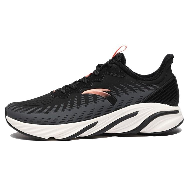 (WMNS) ANTA Leather Running Shoes  Black Orange White  Women s 122045522-7 EU 36