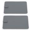 2 bucăți electrozi din silicon Plasture electrod moale pentru instrument de fizioterapie gri 7 x 11 cm