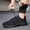 Black Brand Men's Shoes Mesh Breathable Sports Shoes Soft Sole Light Running Shoes Men's Thick Sole Comfortable Casual Travel Shoes