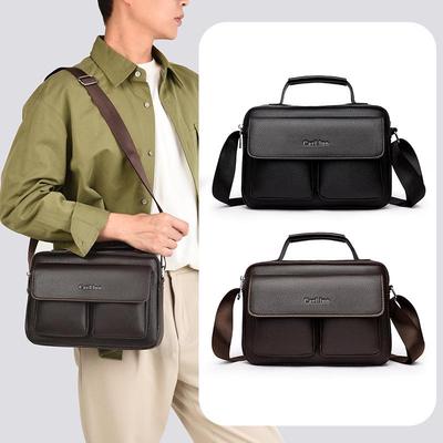 Men's Retro Business Crossbody Messenger Bag with Large Capacity