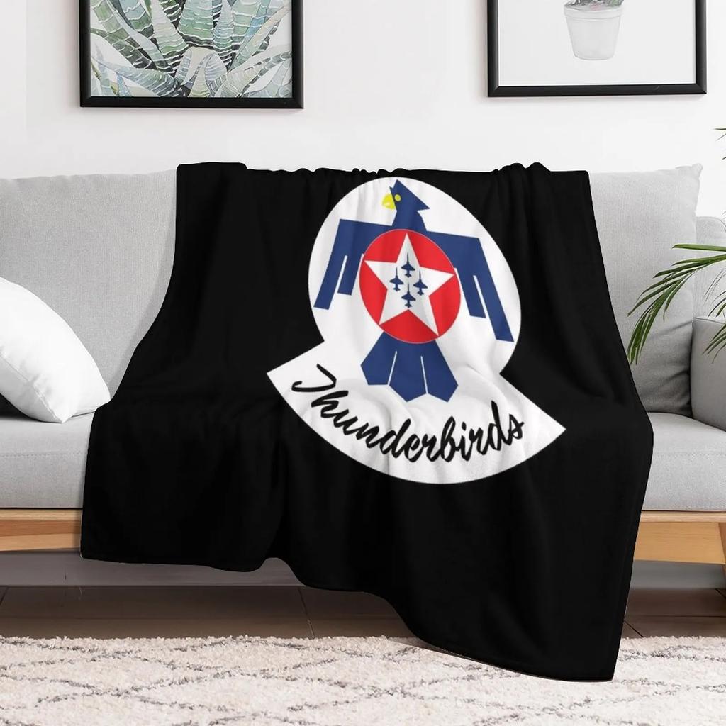USAF Thunderbirds Logo Throw Blanket Mens Soft Warm Throw Blanket for Couch