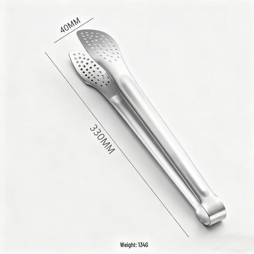 Stainless Steel BBQ, Baking, and Buffet Tongs