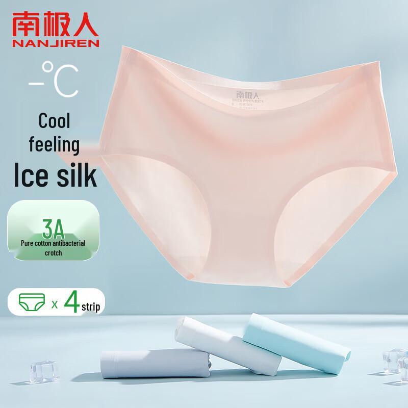 Nanjiren Women's Seamless Antibacterial Underwear 4-Pack