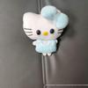 Adorable KT Cat Plush Doll Keychain with Large Bow