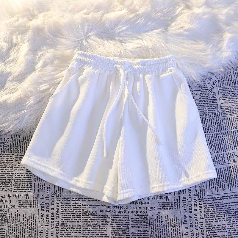 

Женские шорты для йоги однотонные в корейском стиле - Повседневные летние трехточечной посадки 4XL белый