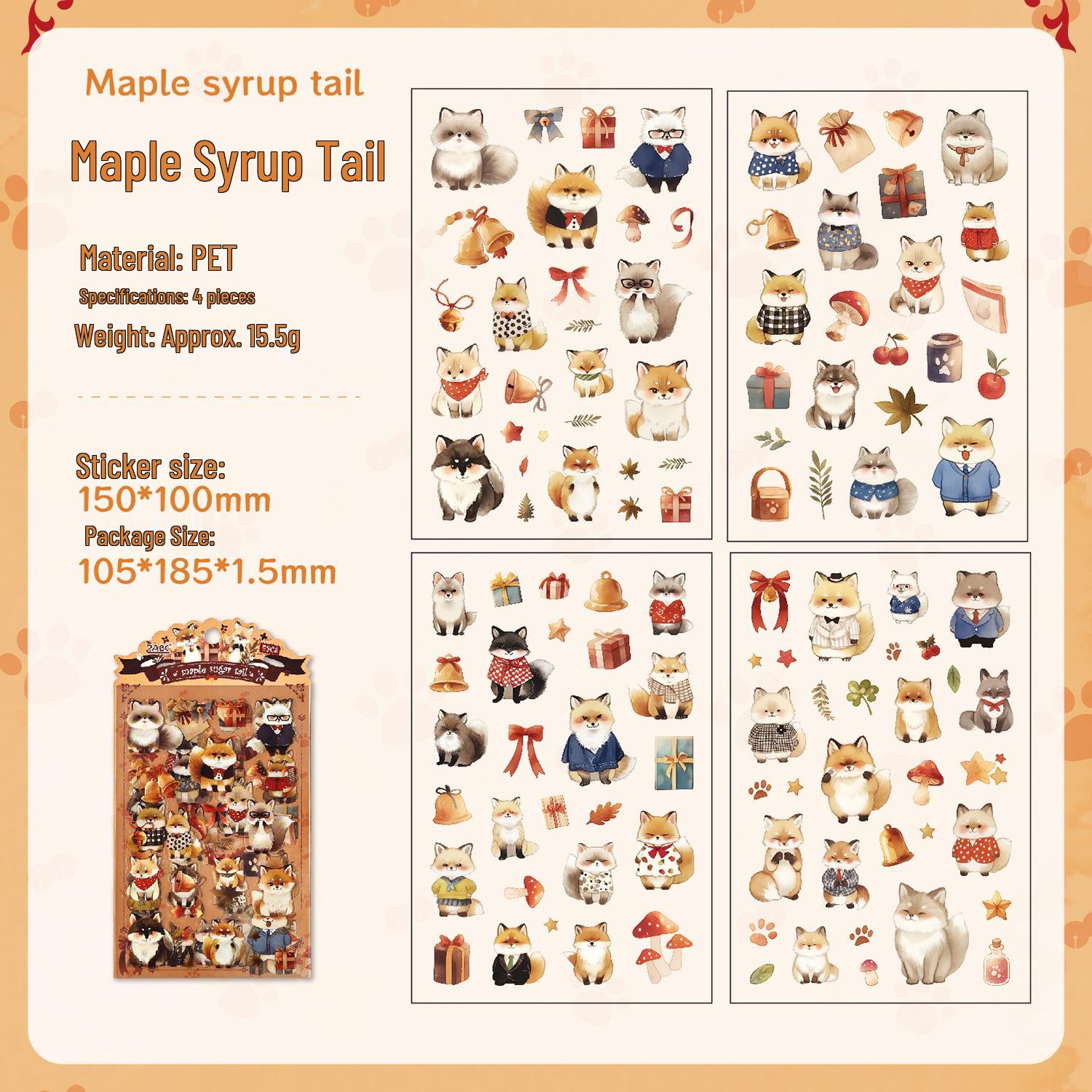 Yuezhen Plush Die-cut PET Stickers: Journal & Children s Sticker Set