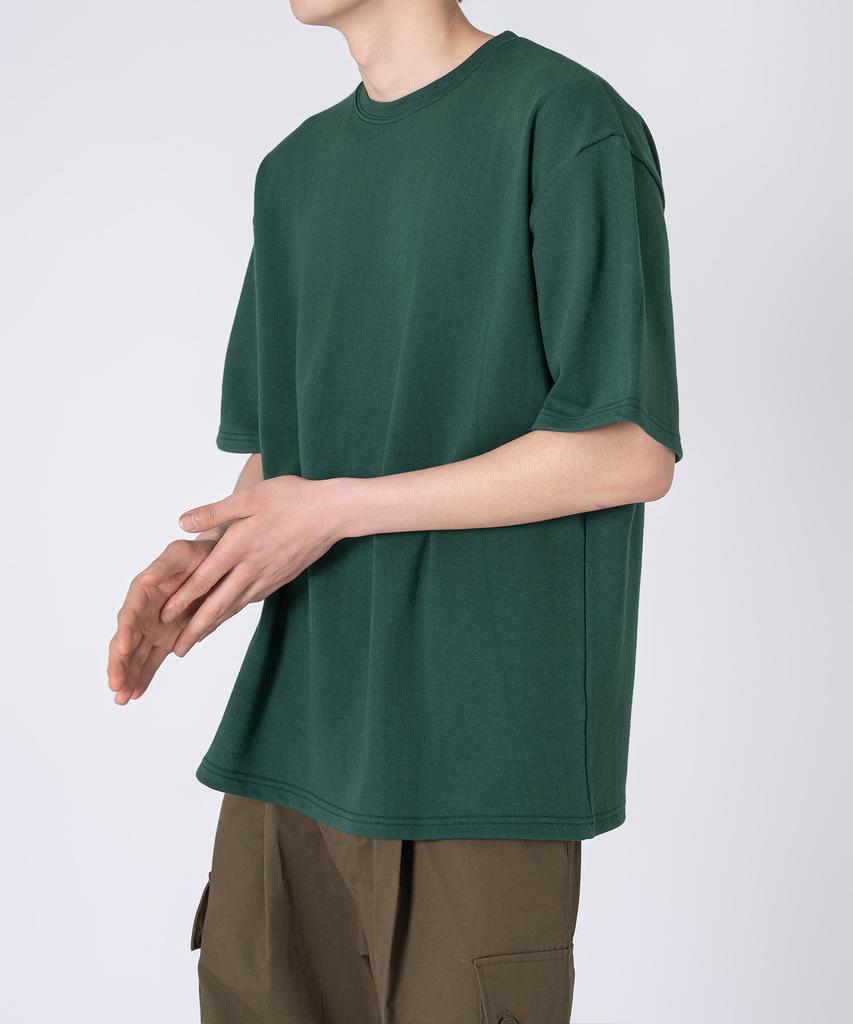 UNDEROFF Oversized Crew Neck Plain Short Sleeve T-Shirt Green