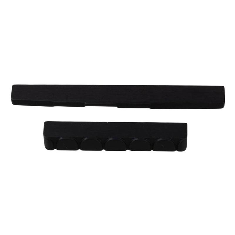 

2 шт./компл. Сідловий поріжок з чорного дерева Верхній поріжок(52x6x9мм) + Сідло (80x3x9/8 мм) для класичної гітари MX0179D