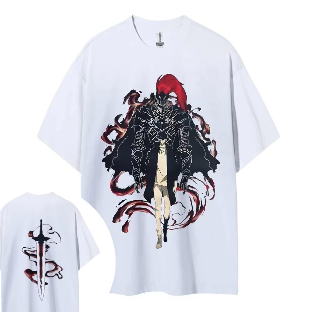 

2026 Leveling Cotton Unisex Crewneck Anime Comfortable Short-sleeved Sports and Casual Unisex s and Women s Tops Popular 4XL