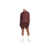 Nike Alphabet Print Zip Hoodie Jacket Men Tops Brown DQ6519-652
