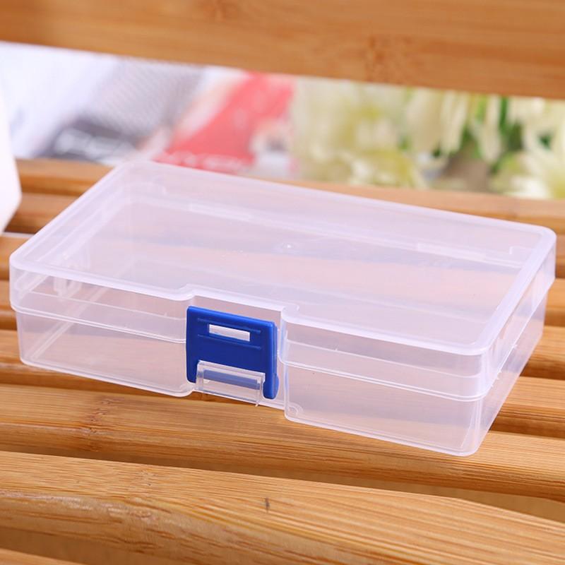 5 Packs, Transparent Lock Empty Box, Rectangular Plastic Storage Box, Tool PP Packaging Part Box,