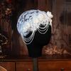 Graceful Lace Meshes Hat Romantics Hollows Flower Lace Hat Vintage Lace Hat for Weddings and Banquets
