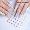 3D Five-Petal Translucent Flower Nail Art Rhinestones