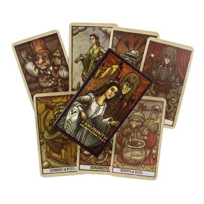 Labyrint Tarotové karty Věštění balíček Anglické verze Edice Oracle Board Playing Game For Party