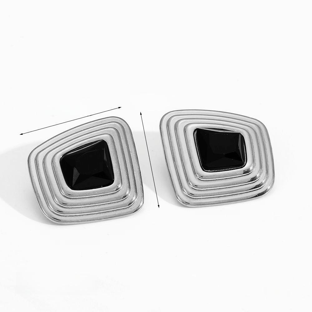 Feminine Geometric Stainless Steel Earrings For Women With Highend Feel And Longlasting Gold Coating Silvery