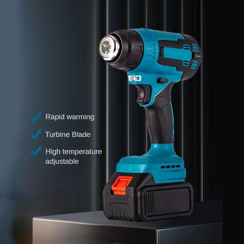 Wireless Portable Hot  Air Gun Handheld Rechargeable Baking Gun  Industrial Grade Film Coated Electric Heat Gun